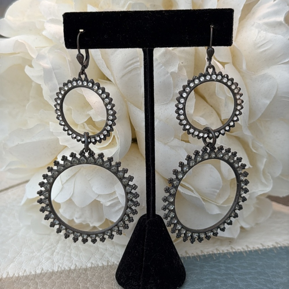 Vintage double crystal earrings